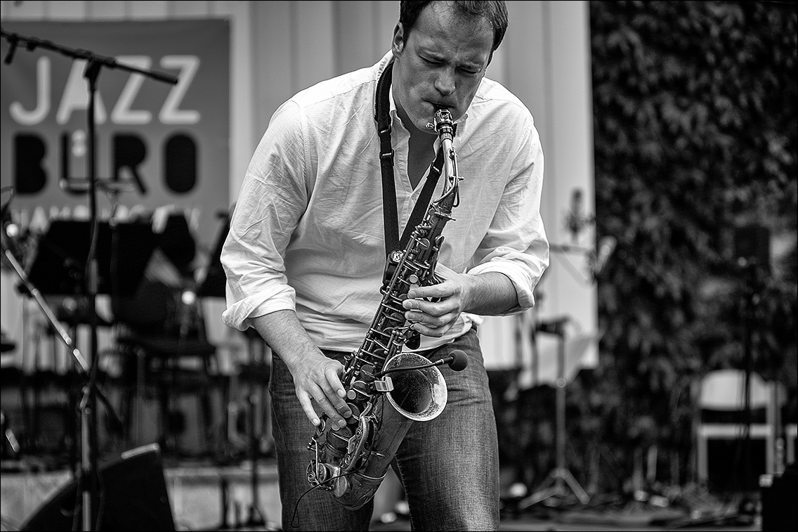 Lorenz Hargassner (sax) · Lorenz Hargassner Quartett · Jazz Open Hamburg 2009 · Planten un Blomen · Foto: Michael Wassenberg · www.butschinsky.de